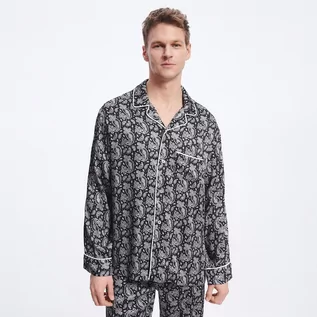 Piżamy męskie - Reserved - Koszula piżamowa z wiskozy - Wielobarwny - grafika 1