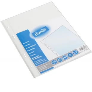 Koszulki krystaliczne A5 (100szt) w folii 100550091 BANTEX - Koszulki na dokumenty - miniaturka - grafika 1