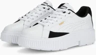 Sneakersy damskie - Buty sportowe damskie Puma Dinara 36 Białe Skórzane Sneakersy Na Platformie - miniaturka - grafika 1