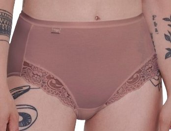 Figi MAJTKI damskie Wysokie SLOGGI Romance Maxi Z KORONKĄ Gładkie 38 M