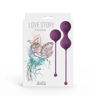 Kulki gejszy - Lola Toys Vaginal balls set Love Story Carmen Lavender Sunset - zestaw kulek gejszy - grafika 1