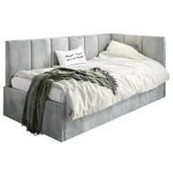 Łóżka dla dzieci i młodzieży - Popielate łóżko młodzieżowe ze schowkiem 100x200 H4-B92 - miniaturka - grafika 1