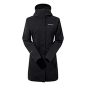 Kurtki damskie - Berghaus Damska kurtka typu shellowa Omeara długa, wodoodporna Czarny / czarny 14 - miniaturka - grafika 1