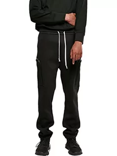 Urban Classics Męskie spodnie dresowe Low Crotch Cargo dres, Czarny, XXL - Spodenki męskie - miniaturka - grafika 1