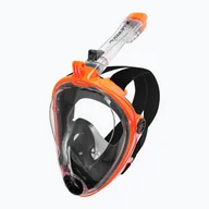 Maski do nurkowania - Maska pełnotwarzowa do snorkelingu AQUA-SPEED Spectra 2.0 czarna/pomarańczowa - miniaturka - grafika 1