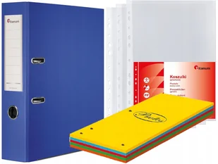 Zestaw 3w1 Segregator A4 75mm + 100 szt koszulek groszkowych + Przekładki - Wkłady do segregatora - miniaturka - grafika 1