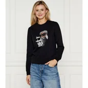 Bluzy damskie - Karl Lagerfeld Bluza Ikonik 2.0 | Regular Fit - miniaturka - grafika 1