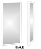 Lustra - Lustro wąska kasetonowa rama MDF 120x60 białe PREMIUM - miniaturka - grafika 1