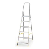 Drabiny - ALVE Jednostronne schodki aluminiowe EUROSTYL, 1x6 szczebli, wysokość 1,19 m 558031 - miniaturka - grafika 1