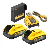 Akumulatory do elektronarzędzi - DeWalt DCB094H2-QW zestaw zasilający 18V 2x5,0Ah Li-Ion PowerStack z adapterem USB ładowarką DCB094 w kartonie - miniaturka - grafika 1