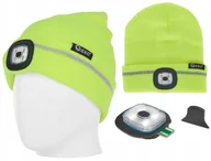 Odzież robocza - CZAPKA Z LATARKĄ AKUMULATOROWA USB ODBLASKOWA LED ŻÓŁTA ROZMIAR UNIWERSALNY - miniaturka - grafika 1