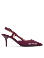 Sandały damskie - LOVE MOSCHINO Sandały JA10267G1NIMX55641 Bordowy - miniaturka - grafika 1