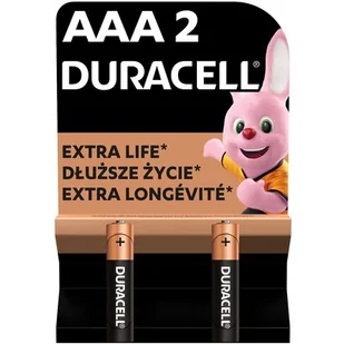 Duracell Baterie AAA LR03 Extra Life 2 szt.) - Baterie i akcesoria - miniaturka - grafika 1
