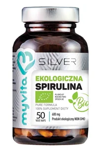 MyVita SILVER SPIRULINA 100% BIO 50 WEG. KAPS. - Suplementy naturalne - miniaturka - grafika 3