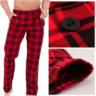 Piżamy damskie - Cornette Spodnie Piżamowe Męskie Czerwona Kratka Bawełniane L - miniaturka - grafika 1