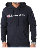 Bluzy męskie - BLUZA męska CHAMPION z kapturem 220255-BS501 ciepła bawełniana na zamek S - miniaturka - grafika 1