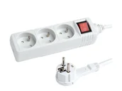 Listwy zasilające - HAMA Listwa zasilająca Standard 3gn, 3m, biała - miniaturka - grafika 1