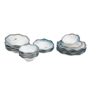 Zestaw talerzy z porcelany 24 szt. – Hermia - Serwisy obiadowe - miniaturka - grafika 1