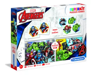 Clementoni Superkit puzzle 2x30 + memo + domino Avengers - Puzzle - miniaturka - grafika 1