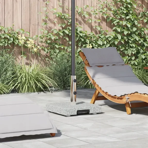 vidaXL Podstawa parasola z kółkami z rączką szara granit 29 kg kwadratowa