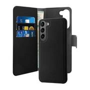 Portfele - Puro Etui z klapką plecki + portfel 2w1 Wallet Detachable 2 in 1 do Galaxy S23 Plus 5G, czarne - miniaturka - grafika 1