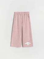 Spodnie i spodenki dla dziewczynek - Reserved - Szerokie dresy Cinnamoroll - fioletowy - miniaturka - grafika 1