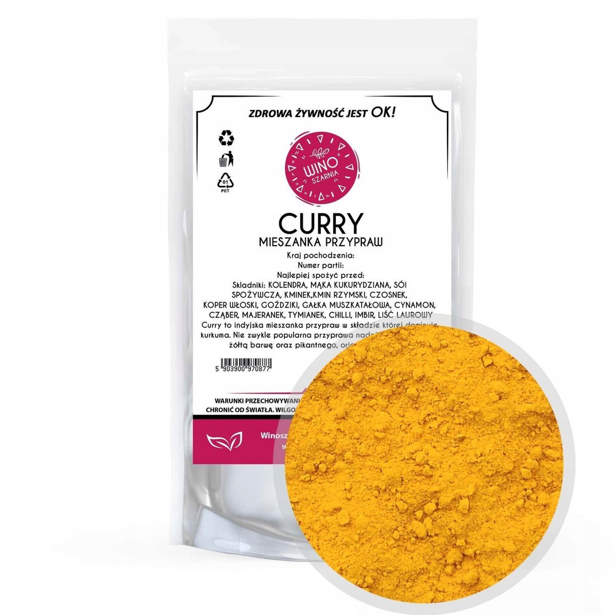 Curry INDYJSKA 1kg NATURALNA świeża Przyprawa