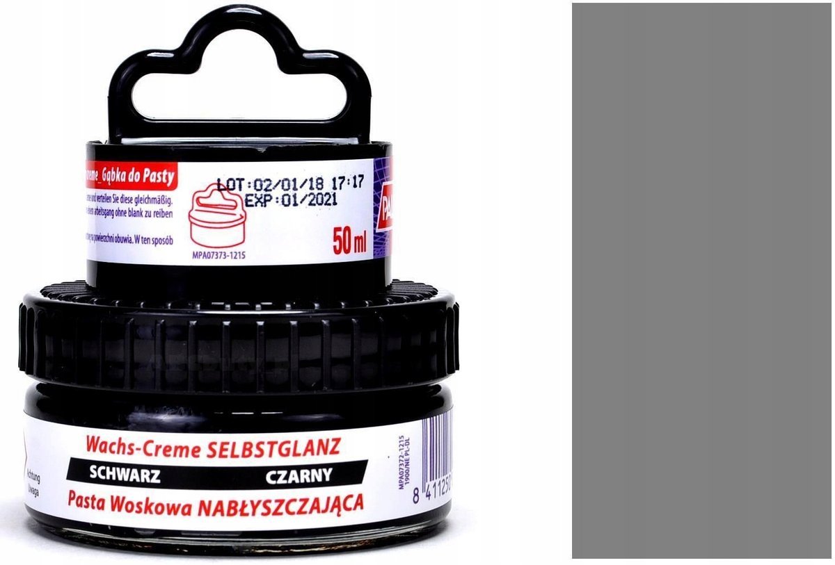 CIEMNA SZARA Pasta do butów ze skóry licowej WOSK Krem do obuwia APLIKATOR