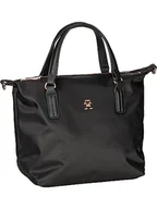 Torebki damskie - Tommy Hilfiger Damska torba Poppy TH Small Tote, czarna, jeden rozmiar, Czarny, One Size - miniaturka - grafika 1