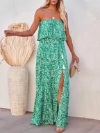 Sukienki - Milan Kiss Sukienka w kolorze zielono-białym - miniaturka - grafika 1