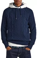 Swetry męskie - Pepe Jeans Sweter męski Sly, Niebieski (Dulwich), S - miniaturka - grafika 1