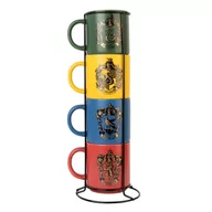 Butelki dla niemowląt - Harry Potter - Zestaw kubków ceramicznych ze stojakiem 300 ml 4 szt. Hogwart Houses - miniaturka - grafika 1