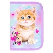 Piórnik dwuklapkowy bez wyposażenia ST.RIGHT PC3 My Little Friend pastel Kitty - Piórniki - miniaturka - grafika 1