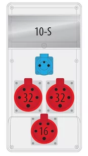 Pawbol Rozdzielnica R-BOX SLIM 1x16A/5p 2x32A/5p 1x250V 10S B.SLIM-10S-5BR B.SLIM-10S-5BR - Rozdzielnie elektryczne - miniaturka - grafika 1