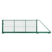 Ogrodzenia - Naterial Brama przesuwna Modus 4x1.5 m prawa zielona - miniaturka - grafika 1