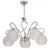 Lampy sufitowe - Inne LAMPA wisząca VEN W-A 1537/5 dekoracyjna OPRAWA metalowy ZWIS crystal glamour patyna przezroczysty VEN W-A 1537/5 - miniaturka - grafika 1