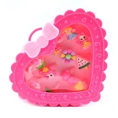 Biżuteria dla dzieci - PIERŚCIONEK DZIECIĘCY plastikowy ZESTAW 12 SZTUK - miniaturka - grafika 1