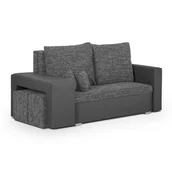 Sofy i kanapy - Sofa 2 os z funkcją spania HUBERT2 szara - miniaturka - grafika 1