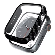 Akcesoria do smartwatchy - Etui CRONG Hybrid Watch Case do Apple Watch 4/5/6/SE (44 mm) Carbon - miniaturka - grafika 1