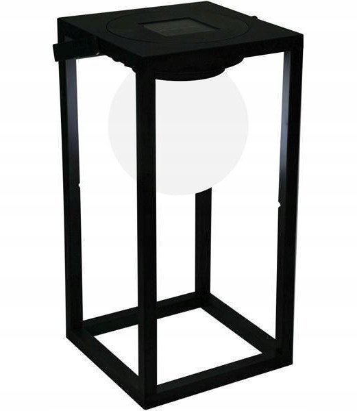 Koopman Lampion solarny LED ogrodowy tworzywo sztuczne czarny 15x30cm 1szt