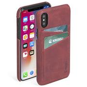 Etui i futerały do telefonów - Krusell Sunne 2 etui na karty do Apple iPhone XS/X w kolorze czerwonym - miniaturka - grafika 1