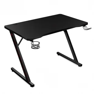 Biurko małe czarne biurowe gamingowe carbon 120x60x75 GD2 Begryf - Biurka gamingowe - miniaturka - grafika 1