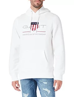 GANT Reg Archive Shield męska bluza z kapturem, Eggshell, L - Bluzy męskie - miniaturka - grafika 1