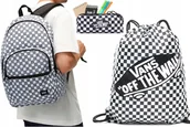 Plecaki worki - VANS ZESTAW 3W1 PLECAK + WOREK + PIÓRNIK VANS SZKOLNY OLD SKOOL KRATKA DUŻY - miniaturka - grafika 1