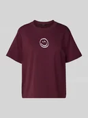 Koszulki i topy damskie - T-shirt o luźnym kroju z czystej bawełny model ‘SARA METTE’ - miniaturka - grafika 1