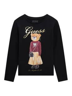 Guess Kids Bluzka J5BI16 J1314 Czarny Regular Fit - Bluzki damskie - miniaturka - grafika 1