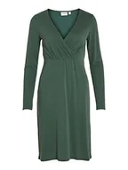 Sukienki - Vila Damska sukienka VIMODALA L/S WRAP MIDI SU-NOOS, Pineeedle, S, Pineneedle, S - miniaturka - grafika 1