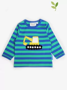 Kaftaniki dla niemowląt - Toby Tiger Koszulka w kolorze jasnoniebiesko-białym - grafika 1