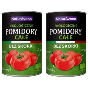 NaturaVena Pomidory całe bez skórki Zestaw 2 x 400 g Bio - Koncentraty warzywne, przeciery - miniaturka - grafika 1