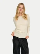 Bluzki damskie - ONLY Bluzka Ella 15368469 Beżowy Slim Fit - miniaturka - grafika 1